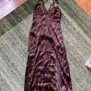 urban outfitters maxi satin dress
